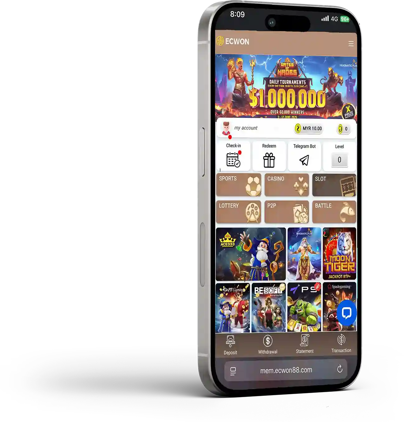 ECWON Mobile App - Gaming di Tangan Anda